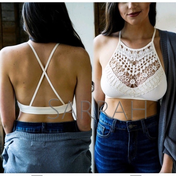 sarrah Other - New Comfy Hippie Boho Crochet Lace Bralette Bra Brami